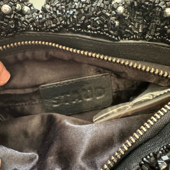 STAUD Beaded Bean Cosmic Wave Convertible Clutch Black NWT - Picture 7 of 9